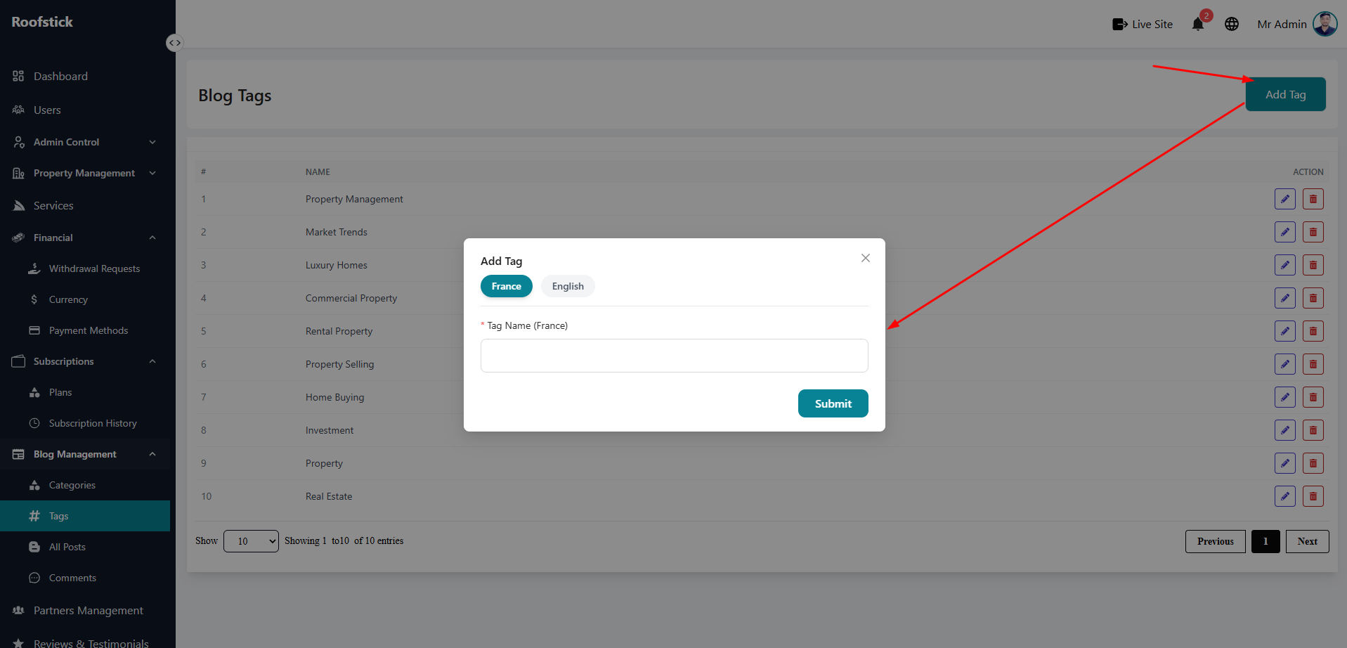 Add Tag