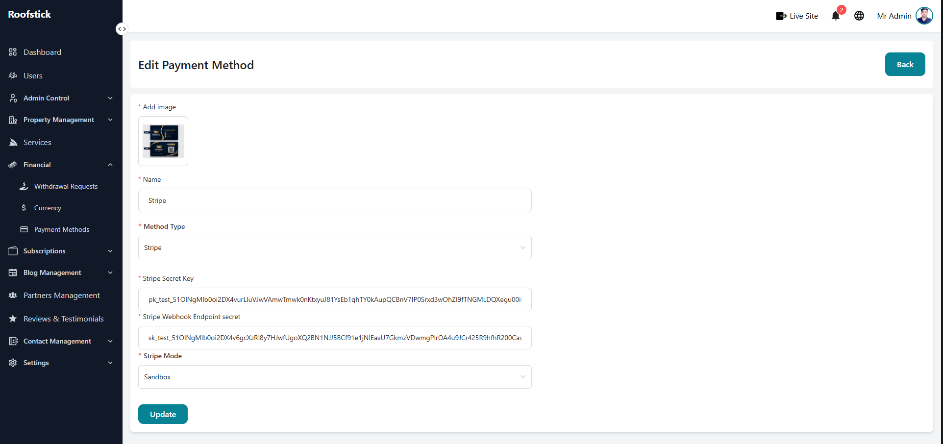 Edit Payment Method