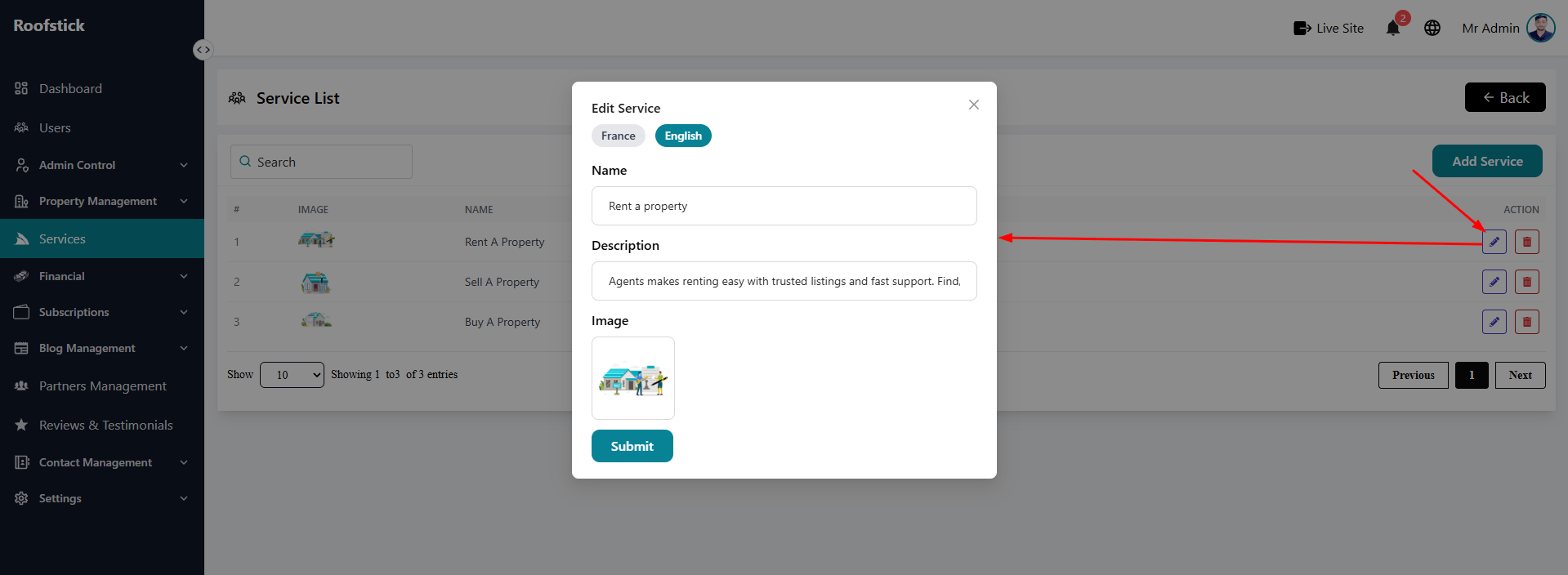 Edit Service