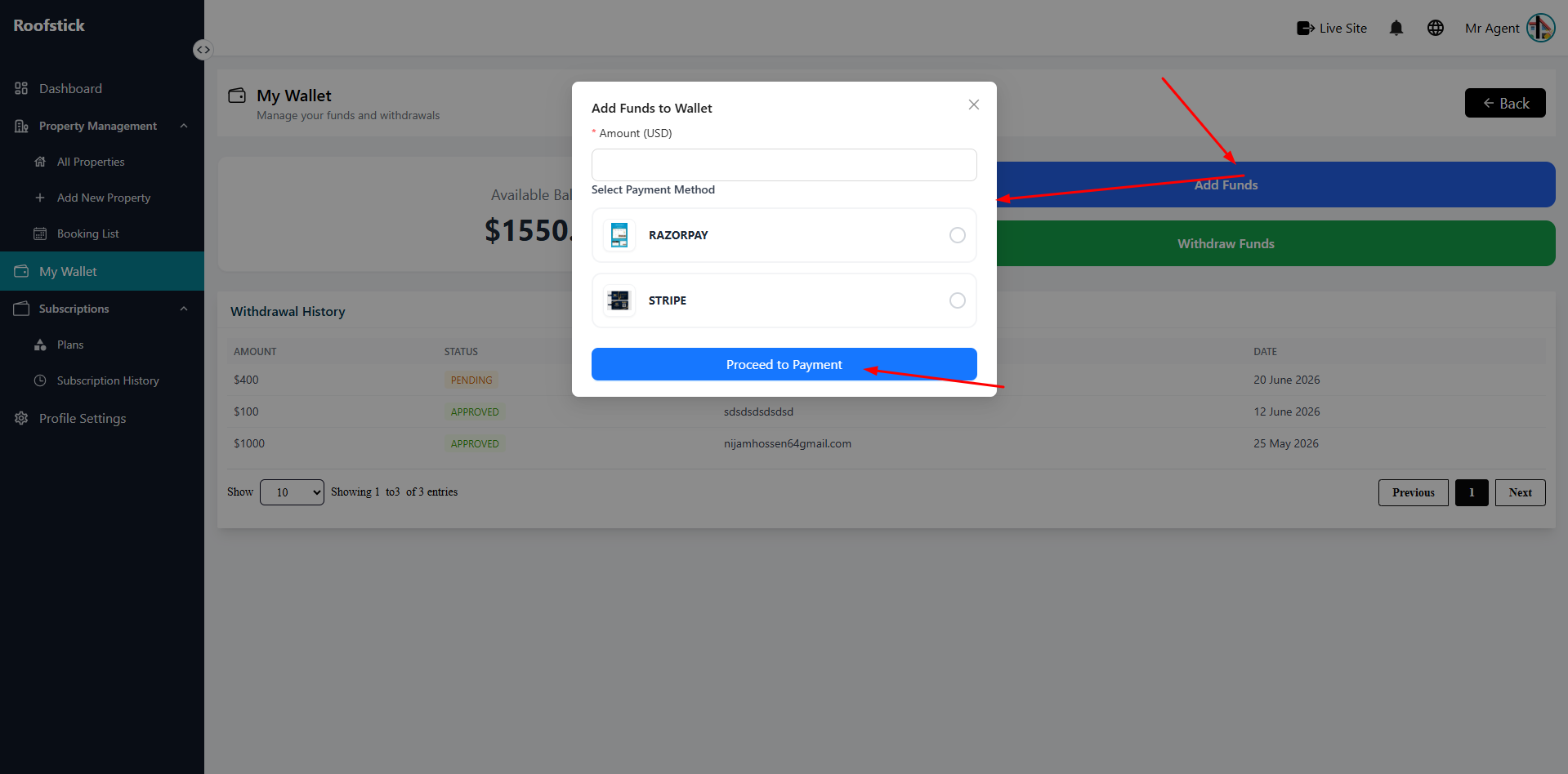 Add Funds